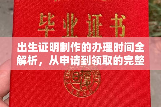 澄城出生证明制作的办理时间全解析，从申请到领取的完整指南